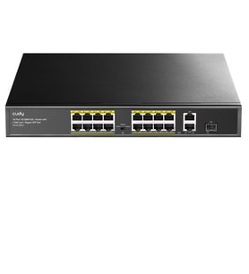 CUDY FS1018PS1 16 Port 10/100 1-SFP 200w Full PoE Yönetilemez Switch