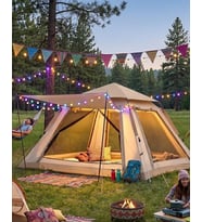 Güneşlikli Kamp Çadırı 240x240x160 cm 6 Kişilik Kolay Kurulum Outdoor