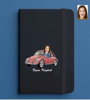 Kişiye Özel Kadın Model 13x21 Siyah Defter-24