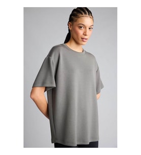 Defacto Sporcu Haki Kadın T-Shirt D7127AX/KH521