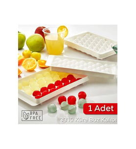 33'lü Küre Buz Kalıbı  Bpa Free - 1 Adet Buzluk (Çok Renkli)