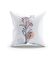 Moud's Çift Tarafı Baskılı Basic Flower-3 Desenli Süet Kırlent Kılıfı