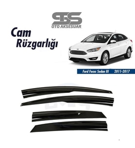 Cam Rüzgarlığı Ford Focus 2011-2017 Sedan Mügen Tip Piano Black