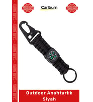 #Anahtarlık Taktik Kamp Dağcılık Dayanıklı Çelik Klipsli Karabinmalı Şık Outdoor Anahtarlık Siyah
