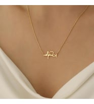 925 Ayar Gümüş Kalp Atışı Kolye (Gold)