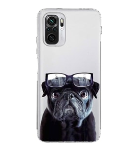 PrintiFy Xiaomi Redmi Note 10 ile Uyumlu Köpek 3 Kamera Korumalı Şeffaf Kılıf