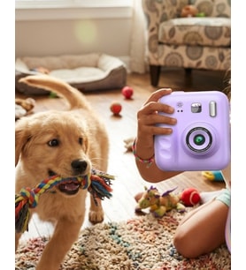 HD Ekranlı Çocuk Fotoğraf Makinesi Video Kayıt ve Baskı Kağıdı Kalem Hediyeli