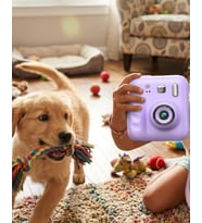 HD Ekranlı Çocuk Fotoğraf Makinesi Video Kayıt ve Baskı Kağıdı Kalem Hediyeli