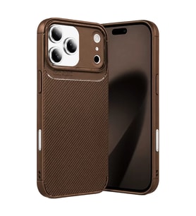 İphone 17 Auto Focus Karbon Kapak - Kahverengi