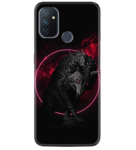 OnePlus Nord N10 Kılıf Silikon Desen Black Wolf 1691
