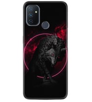 OnePlus Nord N10 Kılıf Silikon Desen Black Wolf 1691