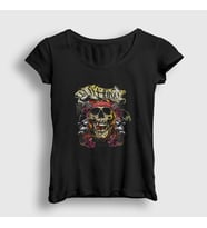 Presmono Kadın Siyah Axl Rose Guns N' Roses T-Shirt 56283tt