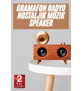 Gramafon Nostaljik Radyo Yüksek Ses Kalitesi Usb Tf Kart Aux