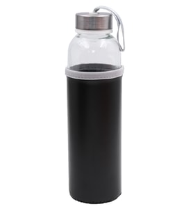 Siyah Deri Kılıflı 500 Ml Su Matarası