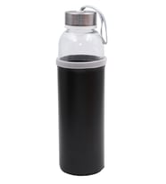 Siyah Deri Kılıflı 500 Ml Su Matarası