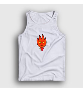 Presmono Unisex Beyaz Ateş Ve Su Oyun Fireboy Sevgili Atlet 457500tt (Beyaz)