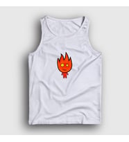 Presmono Unisex Beyaz Ateş Ve Su Oyun Fireboy Sevgili Atlet 457500tt (Beyaz)