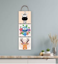 BK Gift 3 Parça İpli Ahşap Tablo Seti-23