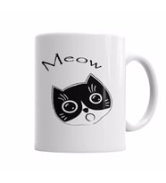 Cat Meow Kedi Kupa Bardak Porselen
