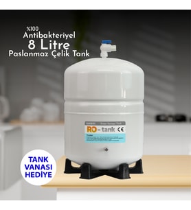 SU ARITMA CİHAZI SU TANKI 2.2 GALON 8 LT Tank Vanası Hediye!