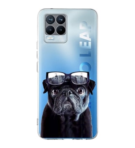 PrintiFy Realme 8 Pro  ile Uyumlu 1mm Slim Fit Köpek 3 050f Baskılı Şeffaf  Kılıf