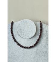 6 MM LAL GRANAT GARNET DOĞALTAŞ KOLYE