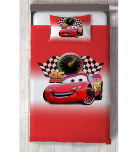 MEKTA HOME BEBEK VE ÇOCUK ODASI McQueen Desenli Yatak Örtüsü