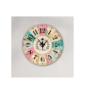 bilge Tasarım retro Duvar Saati 35 x 35 CM (Karışık)