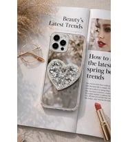 Aynalı Taşlı Popsocketli Kılıf iPhone 14 Pro