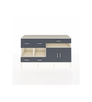 Kronos Konsol 4 Raflı 5 Çekmeceli 2 Kapaklı 176x59x99 Aytaşı-Antrasit