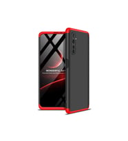 Realme 6 Pro Uyumlu Kılıf Zore Ays Kapak (Siyah-Kırmızı)
