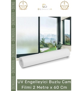 #CamFilmi UV Engelleyici Buzlu Güneş Koruyucu Kaliteli Profesyonel Cam Filmi 2 Metre x 60 Cm