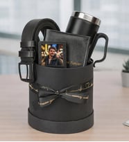 Kişiye Özel Fotoğraflı Çerçeve,Cüzdan,Termos Ve Kemer Premium Erkek Seti