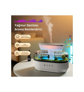 Doğa Efektli LED Işıklı Aroma Difüzör Hava Nemlendirici