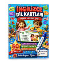 İngilizce Dil Kartları Zincirli YAZ-SİL