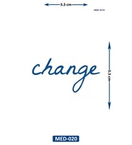 Change 5 cm Minimal geçici Dövme Yarı Kalıcı Geçici Dövme