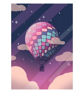 Young Forever Balloon [gece Versiyonu] Tablo Ahşap Poster Dekoratif Kod489