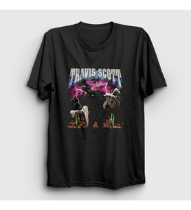 Presmono Unisex Siyah Lightning Astroworld Travis Scott T-Shirt 42801tt