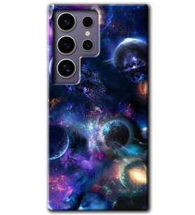 Galaxy S24 Ultra Kılıf HD Desen Baskılı Kılıf - Gezegen Karışımı