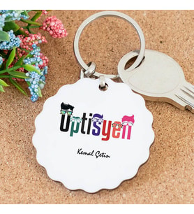 İsme Özel Optisyen Papatya Anahtarlık