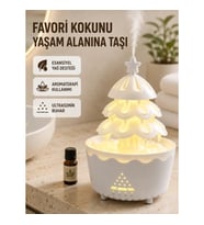 Mey İthalat® 250 ML Şans Ağacı Hava Nemlendirici Çok Renkli Işıklı Aroma Cihazı