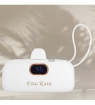 KİŞİYE ÖZEL İSİM BASKILI  Powerbank 5000 mAh (Beyaz)