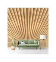 Dreamwall 3D Yelpaze Desenli Isı Ve Ses Yalıtımlı Sağlıklı Tekstil Duvar Kağıdı (Gold)