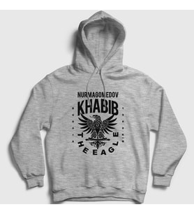 Presmono Unisex Gri Eagle V2 Ufc Khabib Nurmagomedov Kapüşonlu Sweatshirt 310899tt (Gri)