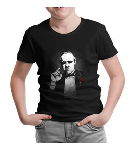 The Godfather - The Rule Siyah Çocuk Tshirt