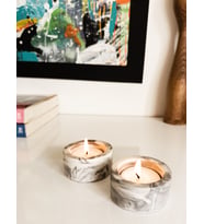MARBLE 2'Lİ DEKORATİF TEALIGHT MUMLUK
