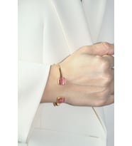 Kadir Jewellery 22 Ayar Altın Kaplama El İşçiliği Zirkon Taşlı Kadın Charm Bileklik