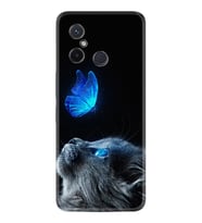 Xiaomi Redmi 12C Kılıf Resimli Desenli Silikon Platinium Series Butterfly Cat 1891
