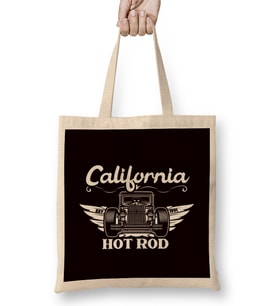 American California Classic Old Hot Rod Muscle Cars Garage Bez Çanta Uzun Saplı
