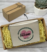 BK Gift Kişiye Özel Canım Annem Keten Makyaj Çantası, Sevgiliye Hediye, Sevgililer Günü Hediyesi, Doğum Günü Hediyesi
